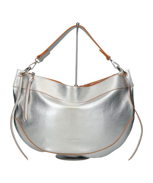 INTER-CHAUSSURES / インター ショシュール ショルダーバッグ | 【RIPANI】メタリックソフト・スムースラインバッグ（シルバー）