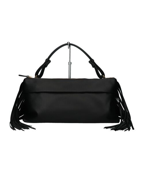 INTER-CHAUSSURES / インター ショシュール ショルダーバッグ | 【LORISTELLA】ソフトレザーサイドフリンジショルダーバッグ（ブラック）