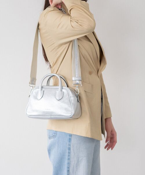 INTER-CHAUSSURES / インター ショシュール ボストンバッグ | 【RIPANI】ミニボストン・シルバー2WAYバッグ | 詳細13