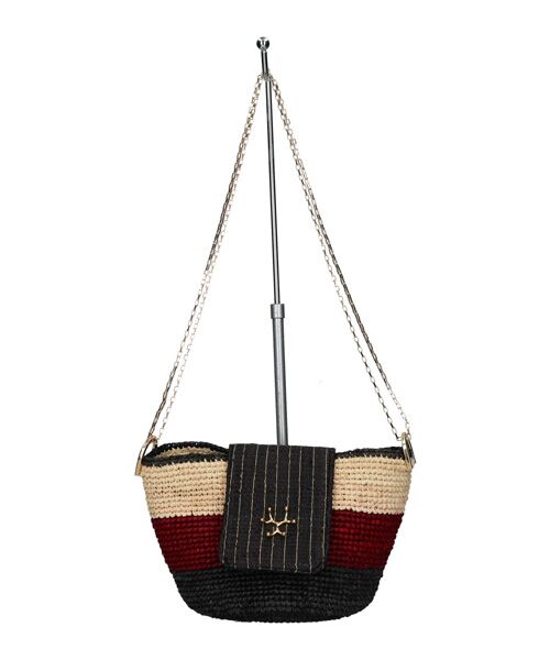 INTER-CHAUSSURES / インター ショシュール ハンドバッグ | 【GOOD  PEOPLE】ラフィア ミニハンドバッグ（マルチ）