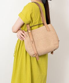 INTER-CHAUSSURES / インター ショシュール ハンドバッグ | 【LORISTELLA】ラフィアデイリー トートバッグレザーハンドル