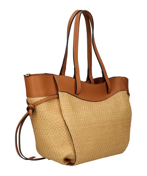 INTER-CHAUSSURES / インター ショシュール トートバッグ | 【LORISTELLA】ラフィア＆レザーコンビネーショントート | 詳細3