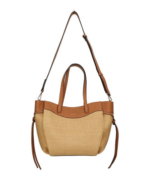 INTER-CHAUSSURES / インター ショシュール トートバッグ | 【LORISTELLA】ラフィア＆レザーコンビネーショントート | 詳細9