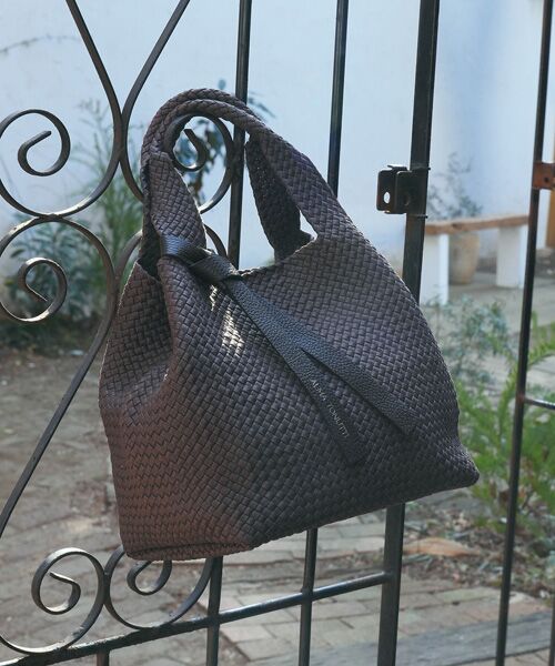 INTER-CHAUSSURES / インター ショシュール トートバッグ | 【Alma tonutti】コットンメッシュ デイリートート（ダークブラウン）