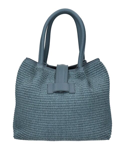 INTER-CHAUSSURES / インター ショシュール ショルダーバッグ | 【Alma tonutti】サマーバスケット レザートート（ブルーコンビ）