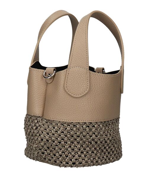 INTER-CHAUSSURES / インター ショシュール ハンドバッグ | 【RIPANI】サマーメッシュ×レザーコンビ・スモール2WAYバッグ | 詳細3