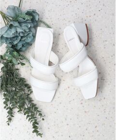 INTER-CHAUSSURES / インター ショシュール サンダル | 【CARRANO】ダブルストラップスクエアトゥサンダル