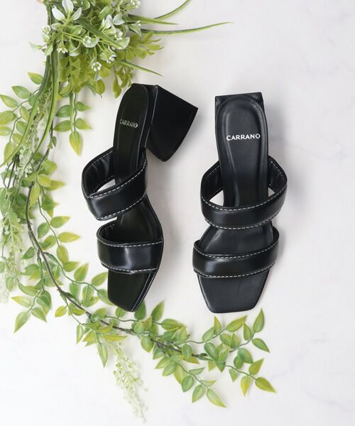 INTER-CHAUSSURES / インター ショシュール サンダル | 【CARRANO】ダブルストラップスクエアトゥサンダル | 詳細8