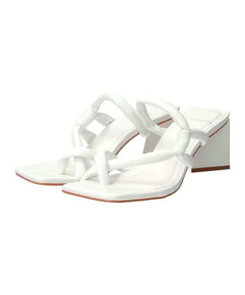INTER-CHAUSSURES / インター ショシュール サンダル | 【CARRANO】チューブストラップミュールサンダル（ホワイト）