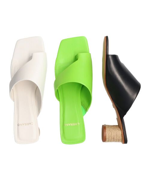 INTER-CHAUSSURES / インター ショシュール サンダル | 【CARRANO】スクエアトゥトングミュールサンダル | 詳細19