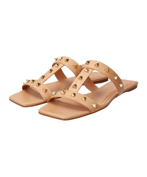 INTER-CHAUSSURES / インター ショシュール サンダル | 【CARRANO】スクエアトゥスタッズフラットサンダル | 詳細13