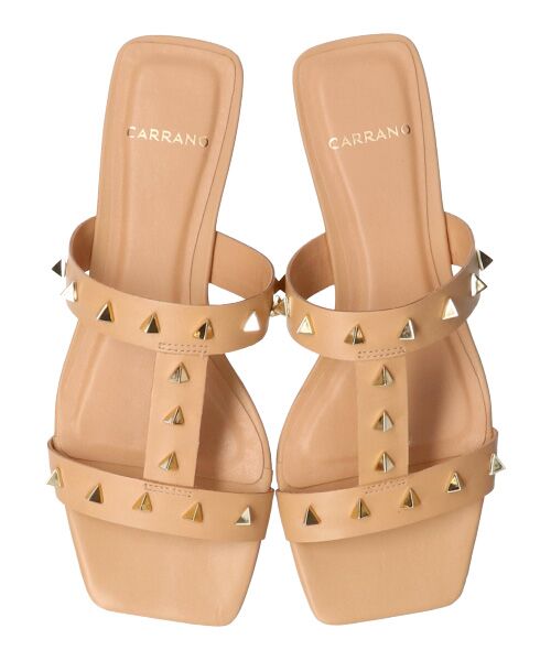 INTER-CHAUSSURES / インター ショシュール サンダル | 【CARRANO】スクエアトゥスタッズフラットサンダル | 詳細17