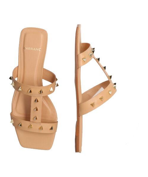 INTER-CHAUSSURES / インター ショシュール サンダル | 【CARRANO】スクエアトゥスタッズフラットサンダル | 詳細19