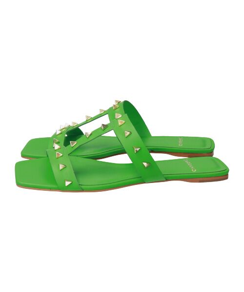 INTER-CHAUSSURES / インター ショシュール サンダル | 【CARRANO】スクエアトゥスタッズフラットサンダル | 詳細20