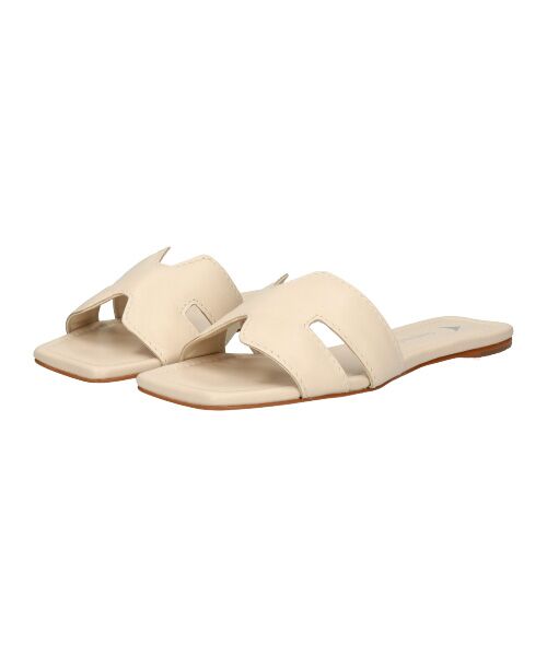 INTER-CHAUSSURES / インター ショシュール サンダル | 【CARRANO】スクエアトゥフラットミュールサンダル | 詳細1