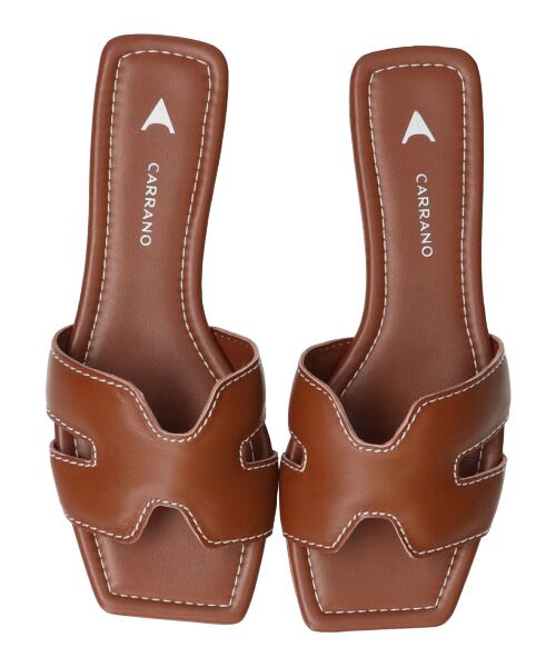 INTER-CHAUSSURES / インター ショシュール サンダル | 【CARRANO】スクエアトゥフラットミュールサンダル | 詳細23