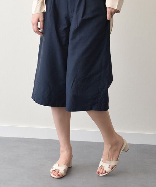 INTER-CHAUSSURES / インター ショシュール サンダル | 【CARRANO】4.5cmヒールミュールサンダル（アイボリー）