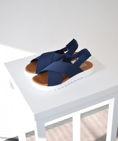 INTER-CHAUSSURES / インター ショシュール サンダル | 【ITALIAN SHOEMAKERS】厚底エラスティッククロスサンダル | 詳細26