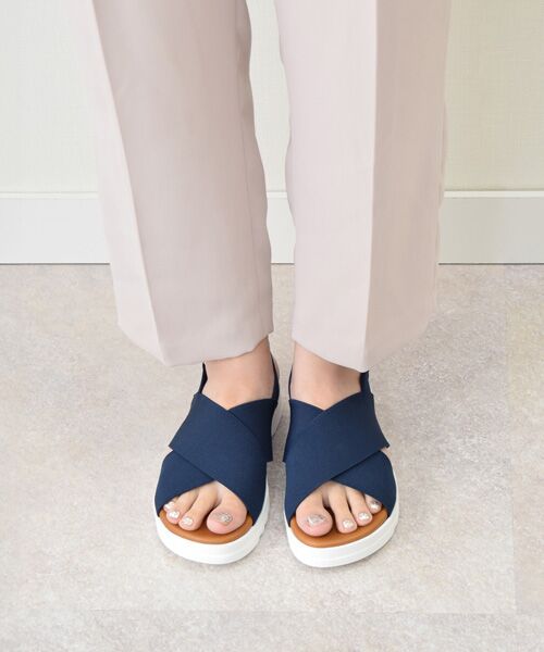 INTER-CHAUSSURES / インター ショシュール サンダル | 【ITALIAN SHOEMAKERS】厚底エラスティッククロスサンダル | 詳細27
