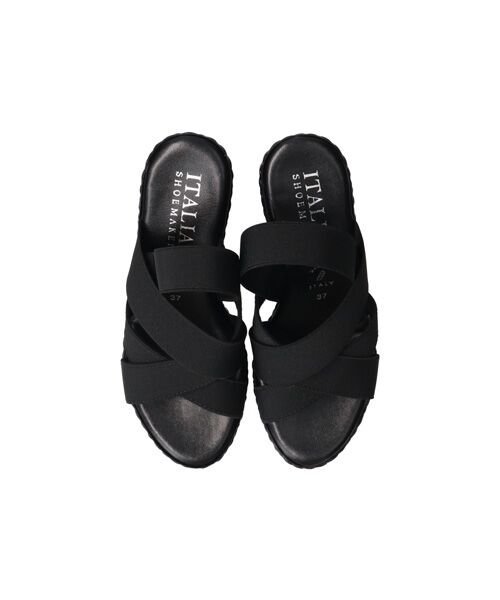 INTER-CHAUSSURES / インター ショシュール サンダル | 【ITALIAN SHOEMAKERS】エラスティックハイウエッジサンダル | 詳細5