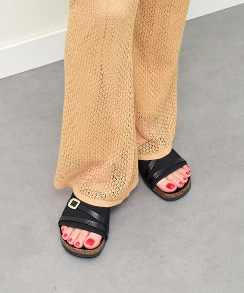 INTER-CHAUSSURES / インター ショシュール サンダル | 【ITALIAN SHOEMAKERS】フットベッドミュールサンダル（ブラック）