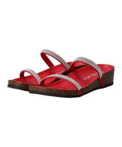 INTER-CHAUSSURES / インター ショシュール サンダル | 【ITALIAN SHOEMAKERS】ダブルラインストーンフットベッドサンダル