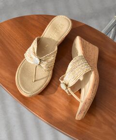 INTER-CHAUSSURES / インター ショシュール サンダル | 【ITALIAN SHOEMAKERS】ミックスメッシュ厚底トングサンダル