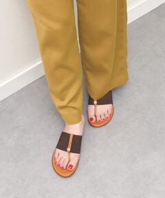 INTER-CHAUSSURES / インター ショシュール サンダル | 【ITALIAN SHOEMAKERS】メタルパーツエラスティックトングサンダル