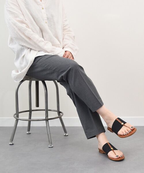 INTER-CHAUSSURES / インター ショシュール サンダル | 【ITALIAN SHOEMAKERS】メタルパーツエラスティックトングサンダル | 詳細9