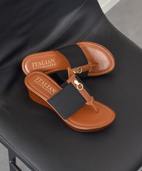 INTER-CHAUSSURES / インター ショシュール サンダル | 【ITALIAN SHOEMAKERS】メタルモチーフウェッジヒールサンダル | 詳細8