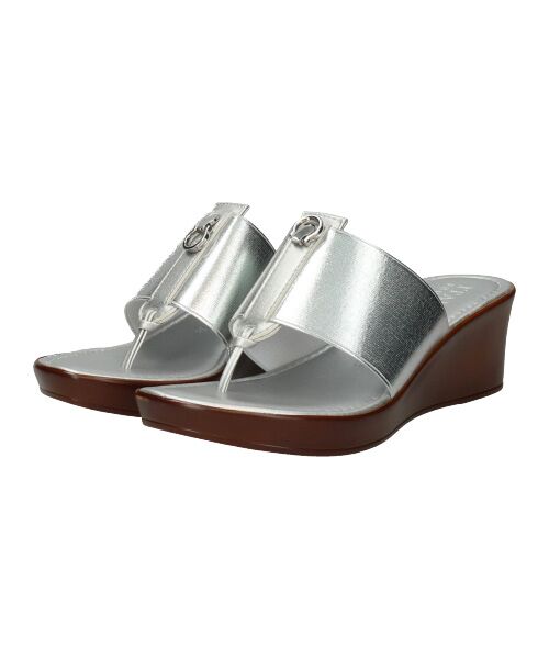 INTER-CHAUSSURES / インター ショシュール サンダル | 【ITALIAN SHOEMAKERS】メタルモチーフウェッジヒールサンダル | 詳細1