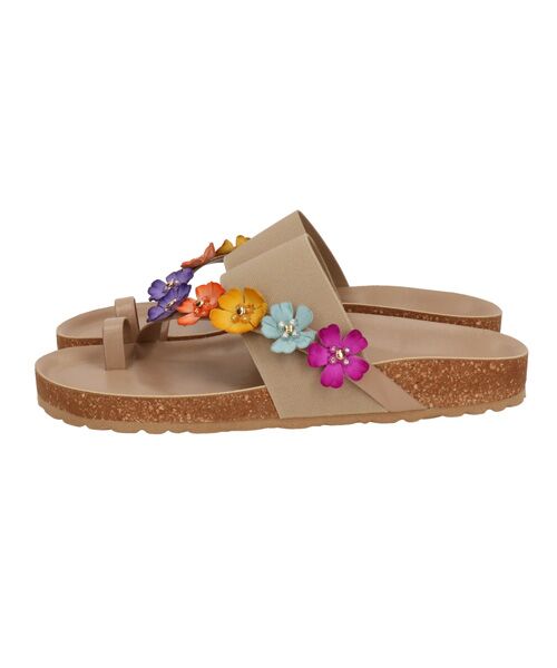 INTER-CHAUSSURES / インター ショシュール サンダル | 【ITALIAN SHOEMAKERS】フラワーストラップフットベッドサンダル | 詳細1