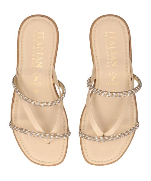 INTER-CHAUSSURES / インター ショシュール サンダル | 【ITALIAN SHOEMAKERS】ダブルビジューストラップトングサンダル | 詳細12