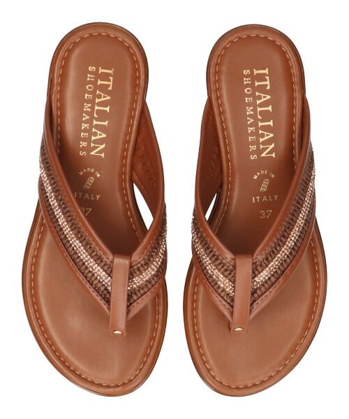 INTER-CHAUSSURES / インター ショシュール サンダル | 【ITALIAN SHOEMAKERS】ラインストーンベルトトングサンダル | 詳細14