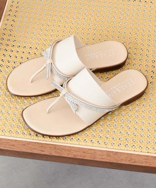 INTER-CHAUSSURES / インター ショシュール サンダル | 【ITALIAN SHOEMAKERS】ビジューストラップトングサンダル | 詳細18
