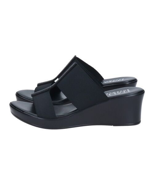 INTER-CHAUSSURES / インター ショシュール サンダル | 【ITALIAN SHOEMAKERS】厚底ラインストーンエラスティックサンダル | 詳細1