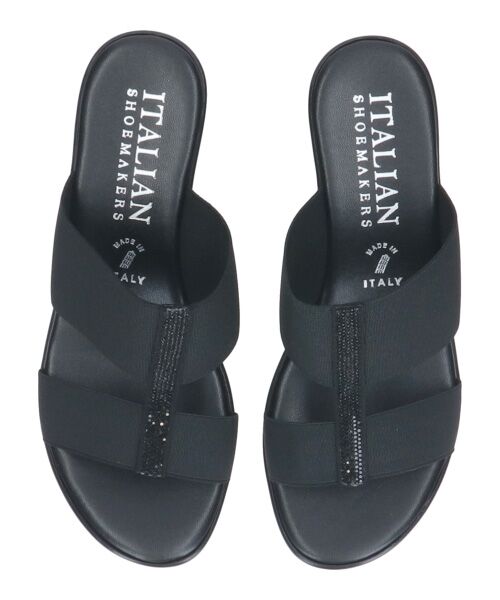 INTER-CHAUSSURES / インター ショシュール サンダル | 【ITALIAN SHOEMAKERS】厚底ラインストーンエラスティックサンダル | 詳細4