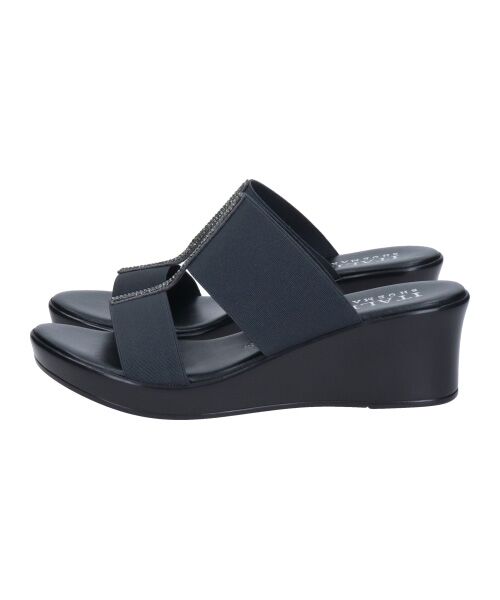 INTER-CHAUSSURES / インター ショシュール サンダル | 【ITALIAN SHOEMAKERS】厚底ラインストーンエラスティックサンダル | 詳細7