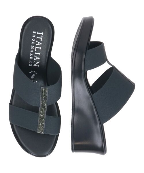 INTER-CHAUSSURES / インター ショシュール サンダル | 【ITALIAN SHOEMAKERS】厚底ラインストーンエラスティックサンダル | 詳細12