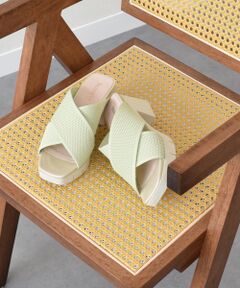 INTER-CHAUSSURES / インター ショシュール サンダル | 【bussola】クロスニットミュールサンダル