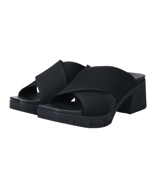 INTER-CHAUSSURES / インター ショシュール サンダル | 【bussola】クロスニットミュールサンダル | 詳細1