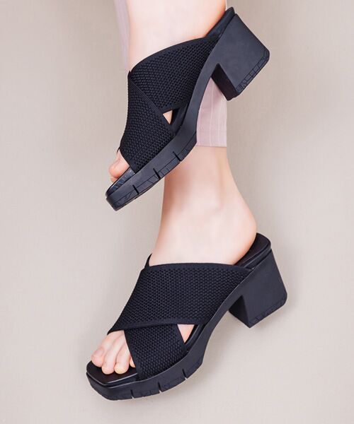 INTER-CHAUSSURES / インター ショシュール サンダル | 【bussola】クロスニットミュールサンダル | 詳細8