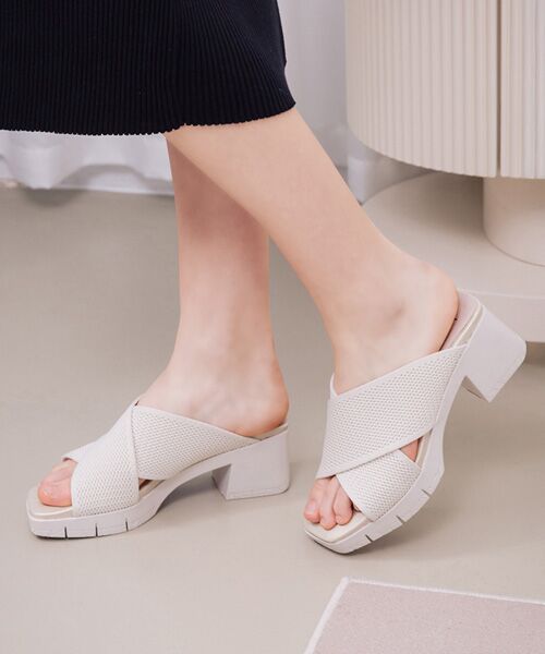 INTER-CHAUSSURES / インター ショシュール サンダル | 【bussola】クロスニットミュールサンダル | 詳細19