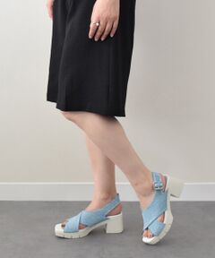 INTER-CHAUSSURES / インター ショシュール サンダル | 【bussola】ニットスリングバックヒールサンダル