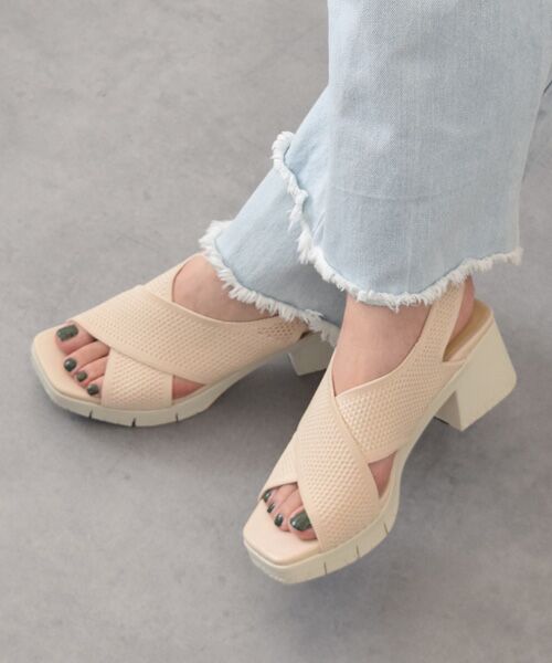 INTER-CHAUSSURES / インター ショシュール サンダル | 【bussola】ニットスリングバックヒールサンダル | 詳細17