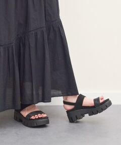 INTER-CHAUSSURES / インター ショシュール サンダル | 【bussola】厚底ボリュームソールダブルベルトサンダル