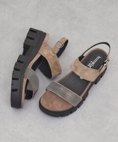 INTER-CHAUSSURES / インター ショシュール サンダル | 【bussola】厚底ボリュームソールダブルベルトサンダル