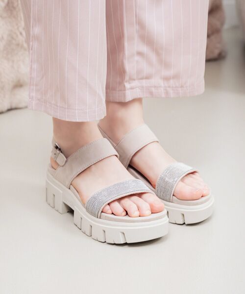 INTER-CHAUSSURES / インター ショシュール サンダル | 【bussola】厚底ボリュームソールダブルベルトサンダル | 詳細17