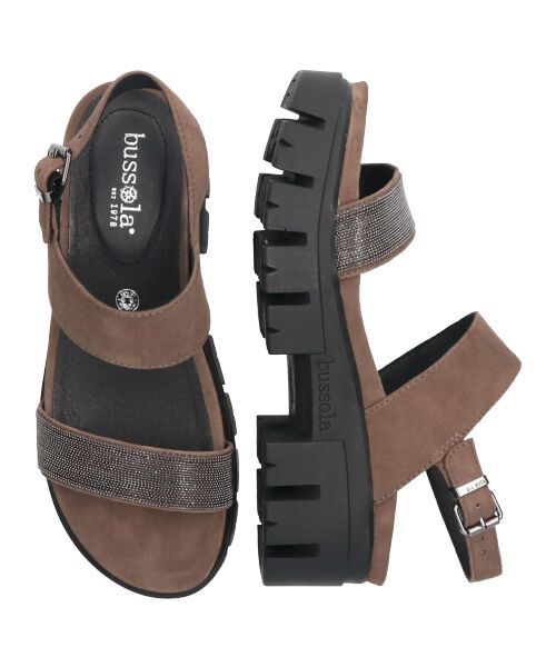 INTER-CHAUSSURES / インター ショシュール サンダル | 【bussola】厚底ボリュームソールダブルベルトサンダル | 詳細24