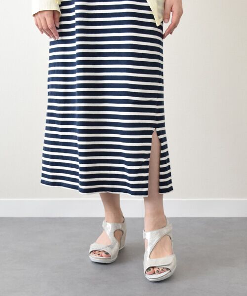 INTER-CHAUSSURES / インター ショシュール サンダル | 【bussola】ベルクロウェッジヒールサンダル（シルバー）